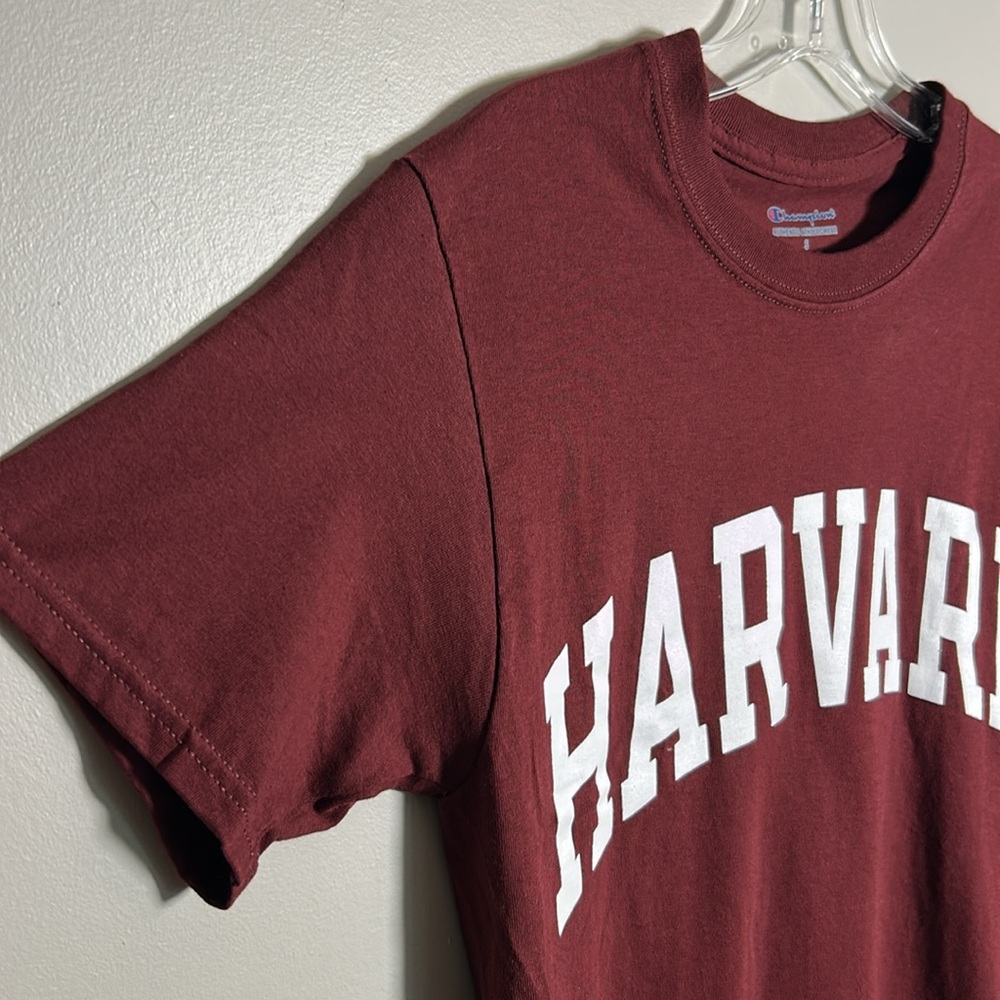 Harvard University Champion burgundy T-Shirt Men’s small 100% Cotton - Picture 5 of 10